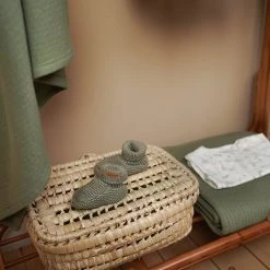 Little Dutch Linen LD Knitted Baby Booties S1