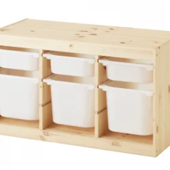 Ikea Trofast Combination Wood + 6 Boxes