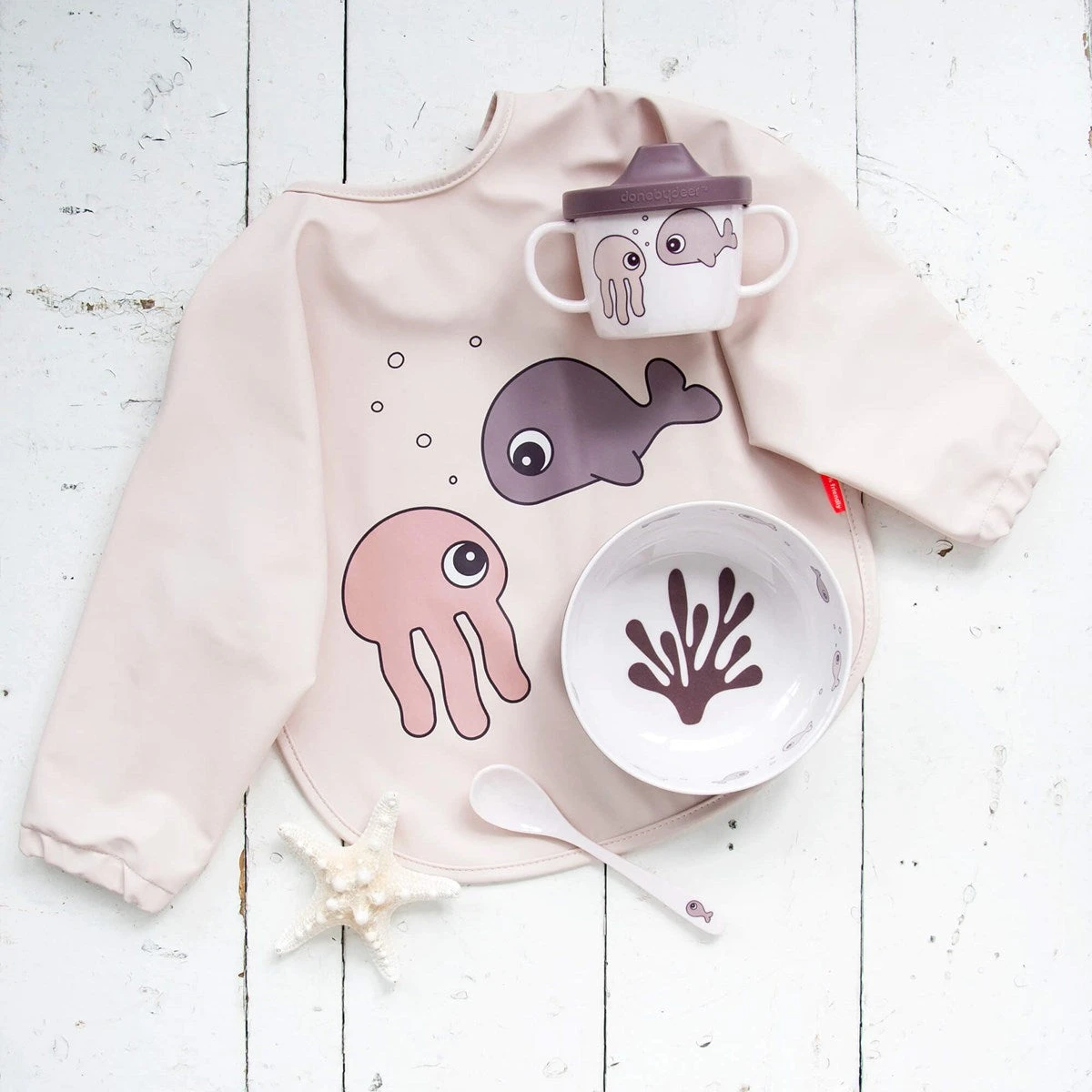 Done By Deer Feeding Long Sleeve Bib 6-18 M Sea Friends 8 Done By Deer Feeding Long Sleeve Bib 6-18 M Sea Friends
