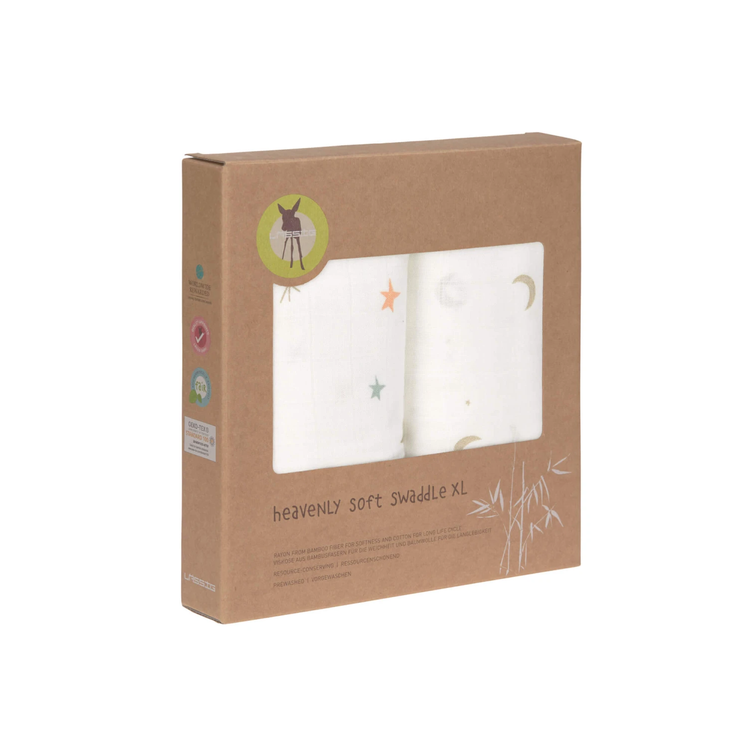 Lässig Heavenly Soft Bamboo Swaddle 2 Pack 4 Lässig Heavenly Soft Bamboo Swaddle 2 Pack
