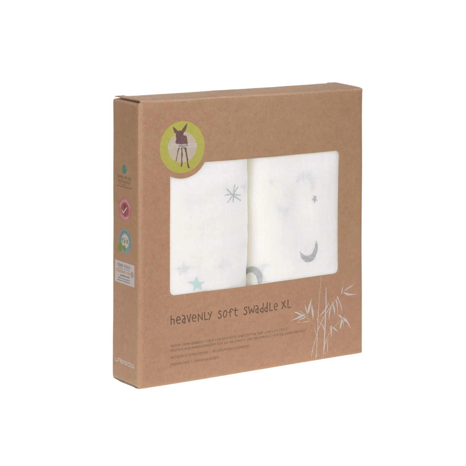 Lässig Heavenly Soft Bamboo Swaddle 2 Pack 3 Lässig Heavenly Soft Bamboo Swaddle 2 Pack