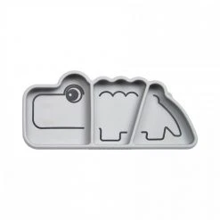 Done By Deer Stick & Stay Silicone Snack Plate Croco