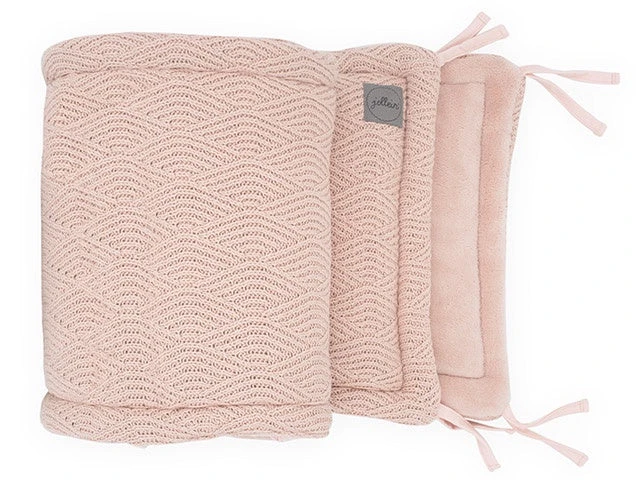 Linen Jollein Cot Bumper River Knit 35 X 180cm 3 Linen Jollein Cot Bumper River Knit 35 X 180cm