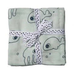 Done By Deer Swaddle 2Pack Sea Friends Linen