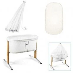 BabyBjörn Fitted Sheet For Cradle White Organic