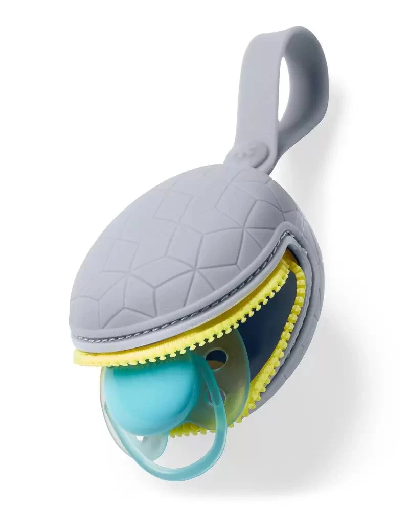 Skip Hop Pacifiers & Teethers Grab & Go Silicone Pacifier Holder - Grey 4 Skip Hop Pacifiers & Teethers Grab & Go Silicone Pacifier Holder - Grey