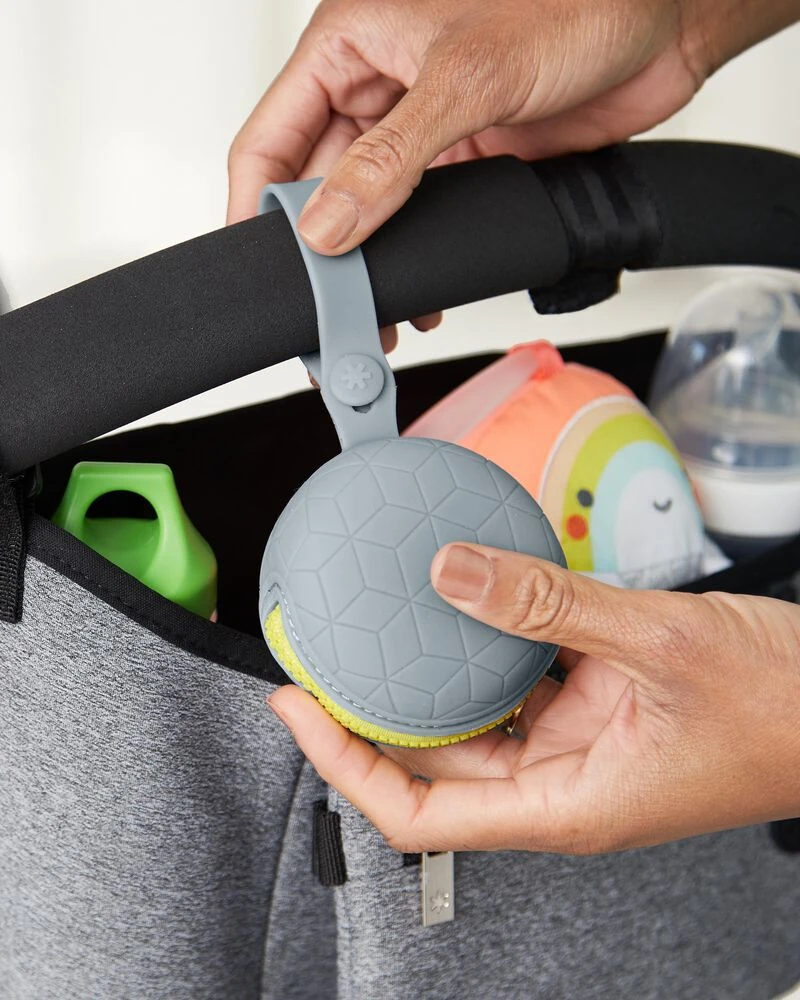 Skip Hop Pacifiers & Teethers Grab & Go Silicone Pacifier Holder - Grey 6 Skip Hop Pacifiers & Teethers Grab & Go Silicone Pacifier Holder - Grey