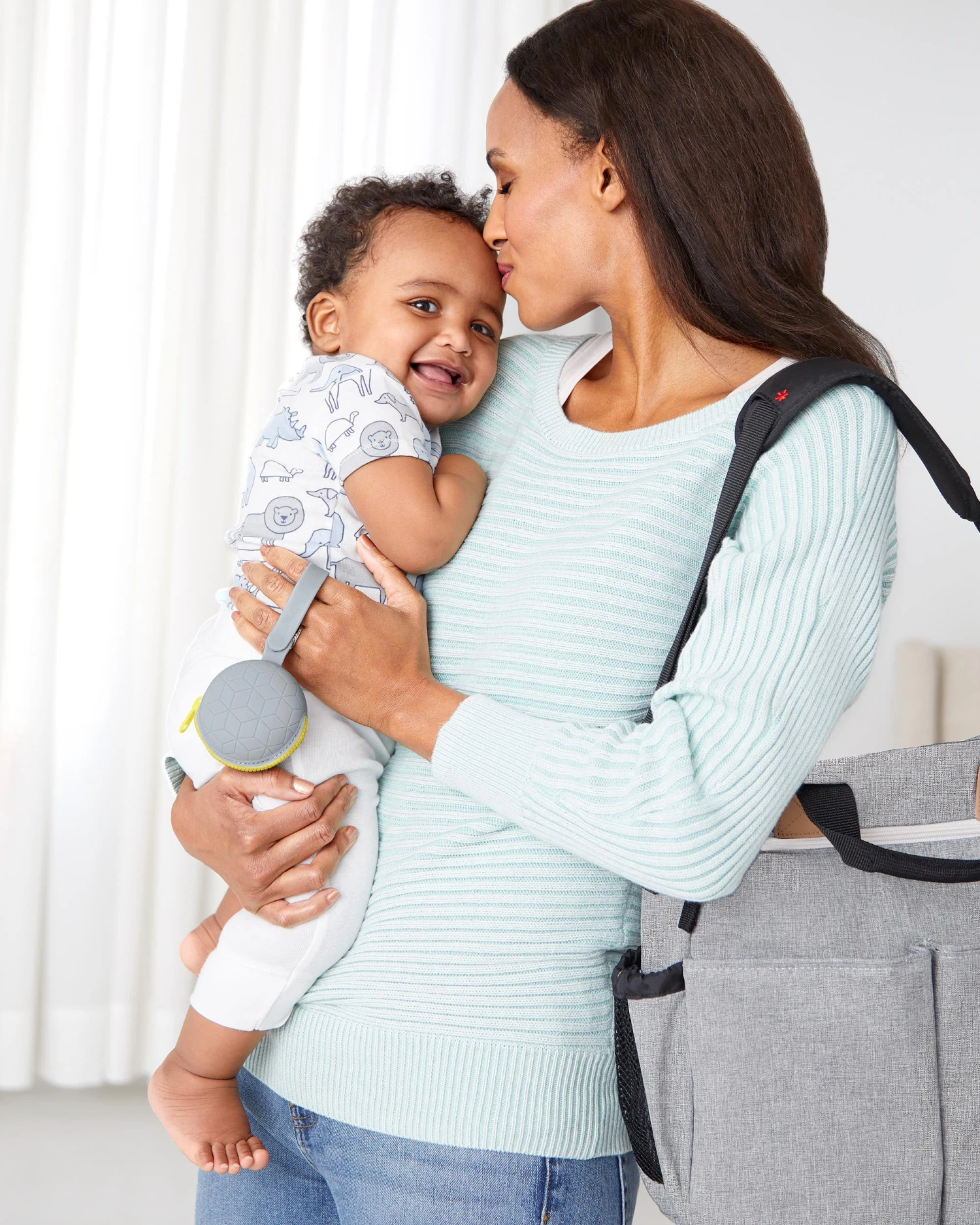 Skip Hop Pacifiers & Teethers Grab & Go Silicone Pacifier Holder - Grey 7 Skip Hop Pacifiers & Teethers Grab & Go Silicone Pacifier Holder - Grey