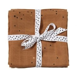 Done By Deer Linen Swaddle 2-Pack Dreamy Dots