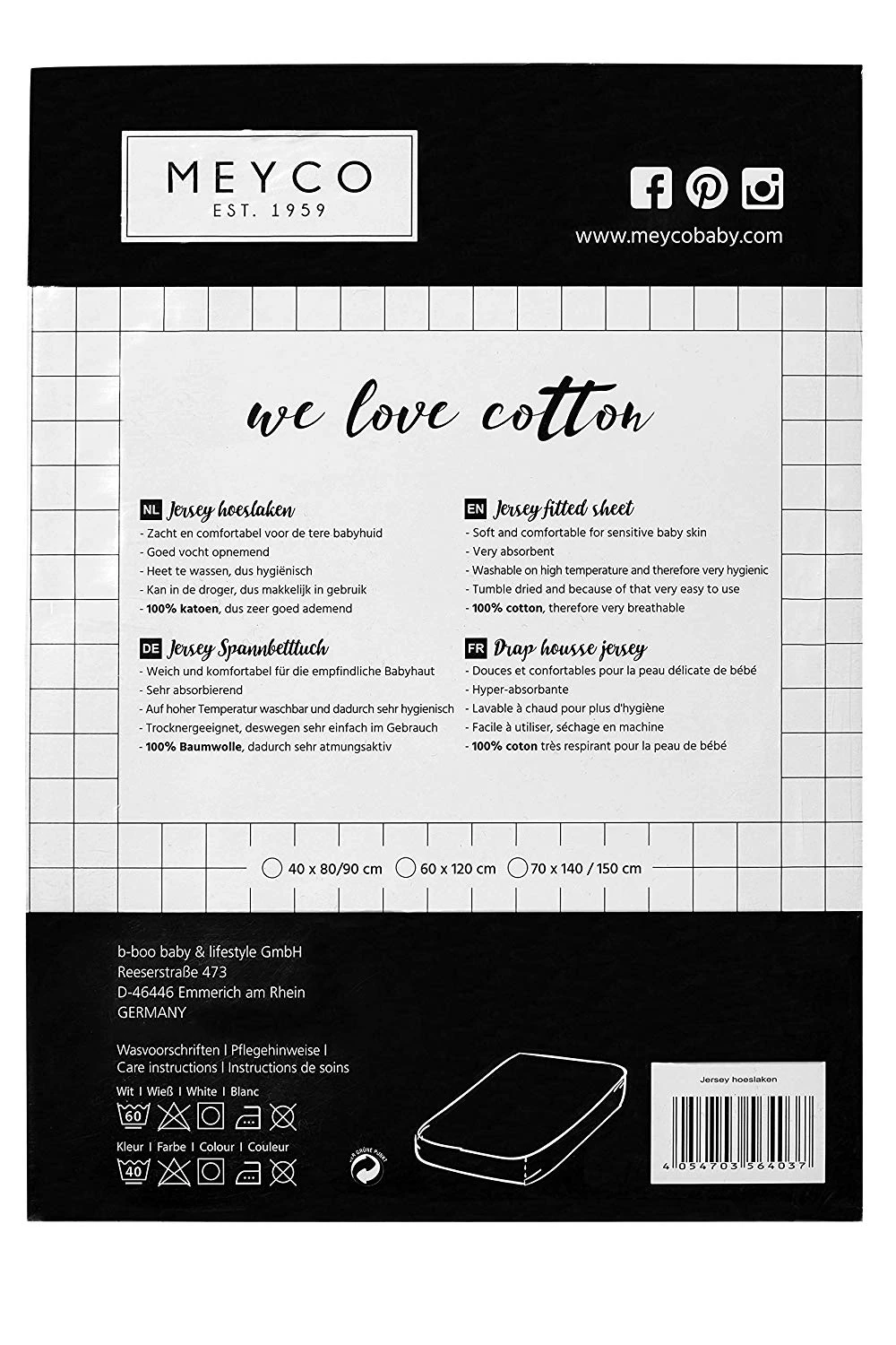 Fitted Sheet 140 X70 Meyco Colour 7 Fitted Sheet 140 X70 Meyco Colour