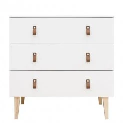 Bopita Indy 3 Drawer Dresser White/ Natural Baby Furniture