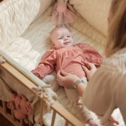 Linen Jollein Cot Bumper River Knit 35 X 180cm 23 Linen Jollein Cot Bumper River Knit 35 X 180cm