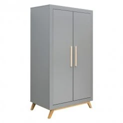 Bopita Fenna 2 Door Wardrobe Grey/ Natural