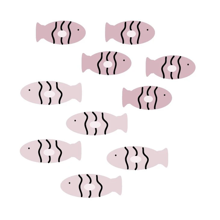 LM Baby Art Wall Stickers Fish Décor 3 LM Baby Art Wall Stickers Fish Décor
