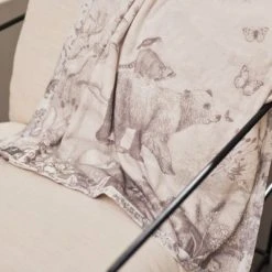 Jollein Jersey Blanket 100x150cm Forest Animals Linen