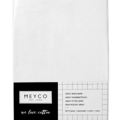 Linen Meyco White Fitted Sheet 120x60