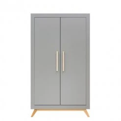 Bopita Fenna 2 Door Wardrobe Grey/ Natural