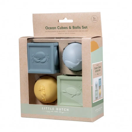 Little Dutch Pacifiers & Teethers LD Ocean Cubes & Ball Set 3 Little Dutch Pacifiers & Teethers LD Ocean Cubes & Ball Set