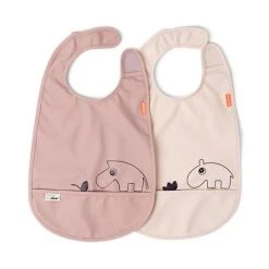 Done By Deer Bib Velcro 2 Pack Deer Friends Feeding