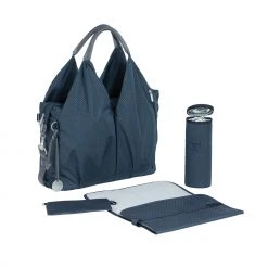 Lässig Bath & Changing Lassig Baby Bag Neckline Spin Dye Bleu Melange