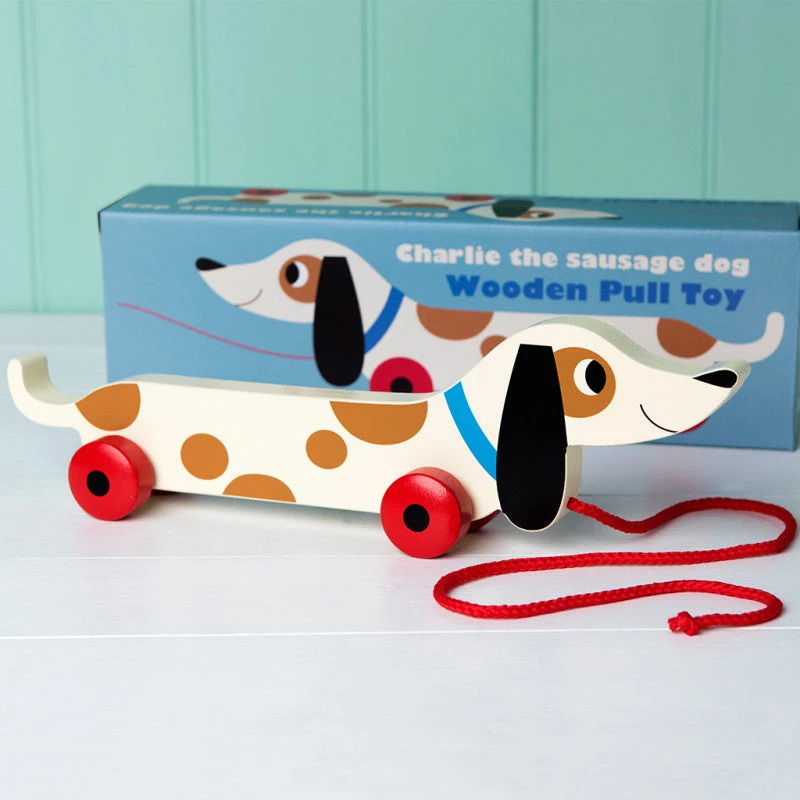 Rex International Toys Pull Toy Charlie The Sausage Dog 4 Rex International Toys Pull Toy Charlie The Sausage Dog