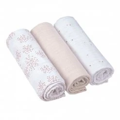 Lässig Linen Swaddle & Burp Blankets 3 Pack