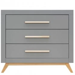 Bopita Baby Furniture Fenna 3 Drawer Dresser Grey/ Natural