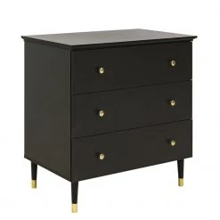 Bopita Cloë Matt Black Dresser 3 Drawers Baby Furniture