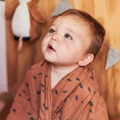 Done By Deer Linen Swaddle 2-Pack Dreamy Dots