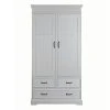 Kidsmill Baby Furniture Savona White/Grey Wardrobe 2 Doors 1 Kidsmill Baby Furniture Savona White/Grey Wardrobe 2 Doors