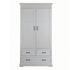 Kidsmill Baby Furniture Savona White/Grey Wardrobe 2 Doors