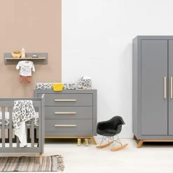 Bopita Fenna 2 Door Wardrobe Grey/ Natural