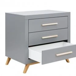 Bopita Baby Furniture Fenna 3 Drawer Dresser Grey/ Natural