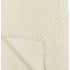 Meyco Blanket Grid Gots Cotton Natural Linen