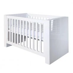 Kidsmill Baby Furniture Somero White Glossy Cot Bed 140 X 70