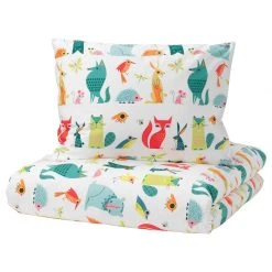 Ikea Duvet Set Lattjo Animals Linen