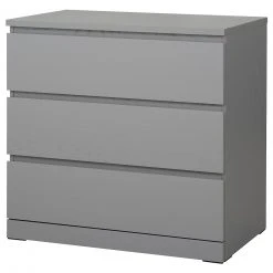 Ikea Malm Dresser 3 Drawers Grey