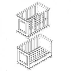 Kidsmill Marseille Cotbed 140x70 Baby Furniture