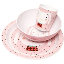 Petit Monkey Melamine Plate Border Drops Feeding