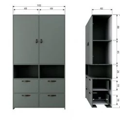 De Eekhoorn Stage Cabinet Pine Soap Baby Furniture 9 De Eekhoorn Stage Cabinet Pine Soap Baby Furniture