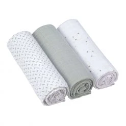 Lässig Linen Swaddle & Burp Blankets 3 Pack
