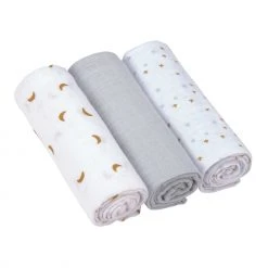 Lässig Linen Swaddle & Burp Blankets 3 Pack