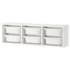 Ikea Trofast Wall Storage Combination + 6 Boxes